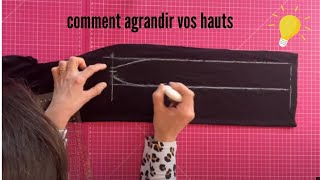 Comment récupérer vos hauts trop petits  Astuce couture [upl. by Si]