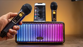 This IS the BEST Karaoke Wireless Bluetooth Speaker  2 Microphones and RGB  Setup and Review [upl. by Hiasi266]