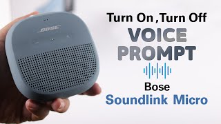 Bose Soundlink Micro Speaker How to Turn ONOFF Voice Prompts [upl. by Leirea]