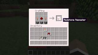 Minecraft How To Craft A Redstone Repeater 147 [upl. by Basia]