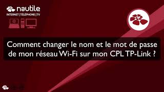 Comment changer nom amp mot de passe de mon CPL TP Link [upl. by Rodenhouse519]