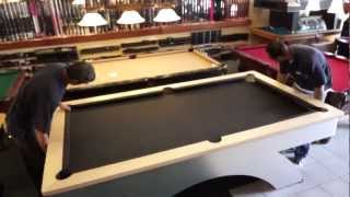 Pool Table Installation Step 6  The Felt [upl. by Egreog854]