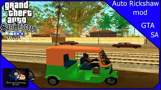 How to download and install Auto Rickshaw in GTA San Andreas Zaeem Gaming Zone [upl. by Dnomad892]