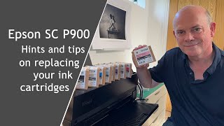 A guide to replacing the 10 ink cartridges in an Epson SC P900  Important hints and tips [upl. by Elagiba]