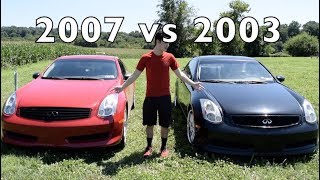 2003 vs 2007 Infiniti G35 Coupe  Differences and Comparison [upl. by Roumell]