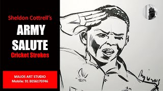 Cricket Strokes  Sheldon Cottrells Army Salute [upl. by Baggott206]