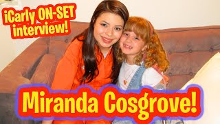 Miranda Cosgrove OnSet at iCarly Interview amp BTS Secret Info [upl. by Llorre]