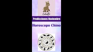 PREDICCIONES HOROSCOPO CHINO CABALLO – NOVIEMBRE [upl. by Anihta]