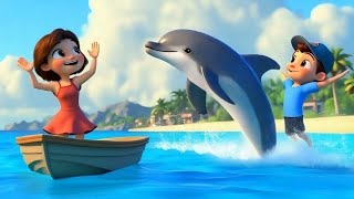 The Dancing Dolphin 🐬  Kids Song  Baby Nursery rhymes and kids Poem 🫠 viralvideo [upl. by Eibba615]