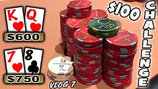 100 Challenge Morongo Casino  Poker Vlog 7 [upl. by Etnohs943]