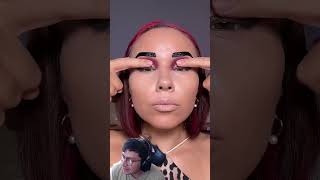 mas de un kilo de maquillaje 😳 maquillaje videosdivertidos makeuptransformation [upl. by Jeri786]