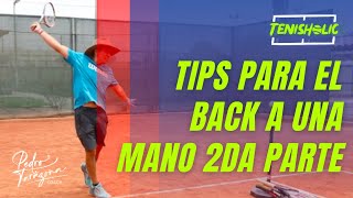 Tips para tener un buen back a una mano en el tenis parte 2 [upl. by Armillia218]