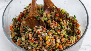 The Most Delicious Lentil Salad Recipe Ever Made [upl. by Laktasic115]