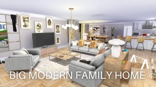 BIG MODERN FAMILY HOME ⎮THE SIMS 4 ⎮ CC SPEED BUILD [upl. by Rains]