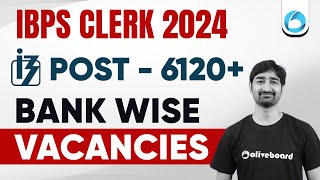 IBPS Clerk State Wise Vacancies 2024  IBPS Clerk Vacancy 2024  IBPS Clerk Notification 2024 [upl. by Flori]