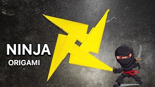 NINJA STAR SHURIKEN ORIGAMI STEP BY STEP  DIY PAPER WEAPON NINJA STAR ORIGAMI  EASY NINJA STAR ART [upl. by Pierrepont]