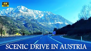 Scenic Drive in Austria Autobahn A9  4K UHD  Drive through Beautiful Alpen [upl. by Ecyor]