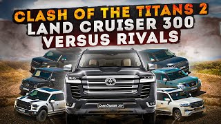 SUV Battle 2021 Clash of the Titans 2  Land Cruiser 300 VS Patrol Defender G63 amp Range Rover [upl. by Nessim]