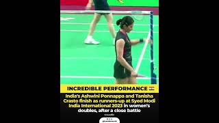 Ashwini Ponnappa amp Tanisha Crastos Epic Badminton Battle trending badminton [upl. by Mikihisa]