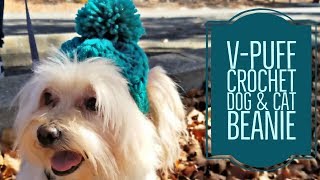 ♥VPuff Crochet Dog amp Cat Beanie Crochet Tutorial♥ [upl. by Casabonne663]