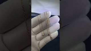 Custom Made Cartier Diamants Legers Necklace 18K Yellow Gold With Diamond [upl. by Larual712]