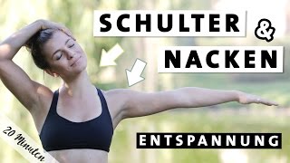 Yoga Schulter Nacken Entspannen  Verspannungen lösen  Übungen für den Alltag [upl. by Nereids]