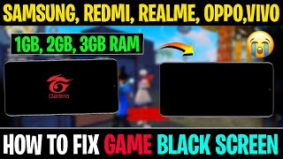 How to fix black screen problem in free fire  Low end phone black screen problem solve in Free fire [upl. by Higgins]