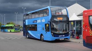 Buses at Trumpington Park amp Ride [upl. by Anilas]