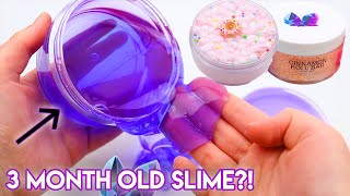 100 HONEST SLIMEOBSIDIAN REVIEW OPENING 90 DAY OLD SLIMES [upl. by Nauqet]