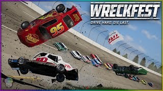 Lightning McQueen at Talladega  Wreckfest  NASCAR Legends Mod [upl. by Resee128]