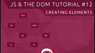 JavaScript DOM Tutorial 12  Creating Elements [upl. by Elletsyrc512]