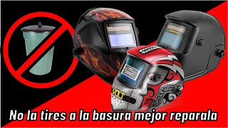 Como reparar una careta para soldar electrónica muy fácilmente ¡No la tires a la basura [upl. by Nancey]