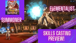 Ragnarok Begins West  Elemental and Summoner Skill Previews  ALL Skill Casting  RagnarokWest [upl. by Nagaem111]