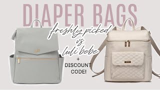 THE MOST BEAUTIFUL DIAPER BAGS  Freshly Picked vs Luli Bebe [upl. by Gollin]