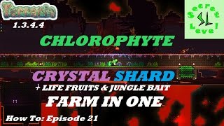 Terraria 1344 HOW TO  Build a Chlorophyte  Crystal Shard Farm  Episode 21 [upl. by Anivid760]