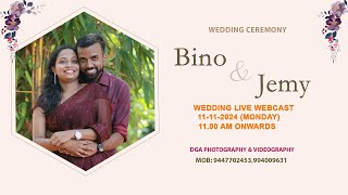 Wedding Ceremony of BINO JACOB MANI amp JEMY MALAYATTOOR JOSE [upl. by Ainolloppa798]