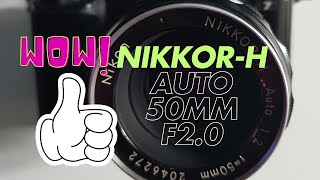 Vintage 35mm camera lens Nikon NikkorH Auto 50mm F20 on full frame digital camera [upl. by Nahem567]