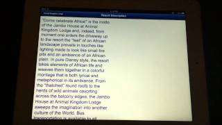 WDW Resort Researcher for Walt Disney World iPhone Video App Review [upl. by Doralin]