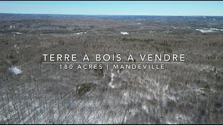 Terre à bois à vendre  180 acres à Mandeville Lanaudière [upl. by Kiki306]