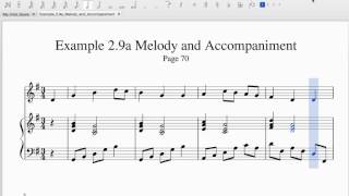 Example 29a Melody and Accompaniment [upl. by Yllitnahc]