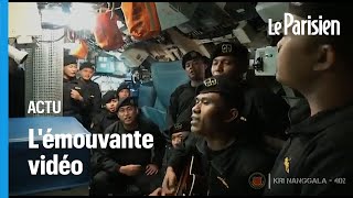 Sousmarin disparu  la vidéo des marins qui émeut l’Indonésie [upl. by Florri659]