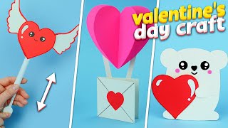 5 Lavoretti di carta per San Valentino  Valentines Day Crafts [upl. by Ecylahs258]