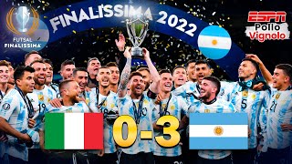 Así fue como ARGENTINA goleó 30 a ITALIA en la FINALISSIMA de WEMBLEY 🏆 ⚽⚽⚽ [upl. by Bully247]