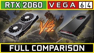 RTX 2060 vs RX Vega 64  Full Comparison in 25 Games [upl. by Kristien]