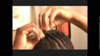 020 Front and quotone side facingquot Cornrow updo on short natural hair [upl. by Gomez]