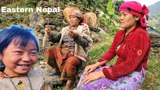 Nepalese mythical endangered instruments and rural lifestyle  Binayo And Dangam  organic food [upl. by Akerehs]