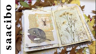 Book of Autumn Leaves  Nature Junk Journal Flip Through [upl. by Etnom]