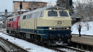 Best of DieselPower im Allgäu Class 66 BR218 Doppeltraktion Ludmilla ALEX ER 20… [upl. by Drandell]