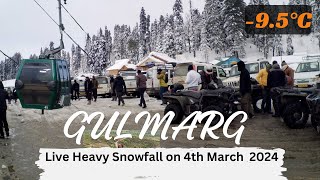 Gulmarg in March amp April 2024  Gulmarg Heavy Snowfall in March 2024 [upl. by Acissaj184]