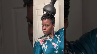 First Time Diffusing My 4C Natural Hair 4chair type4hair naturalhair [upl. by Melborn100]